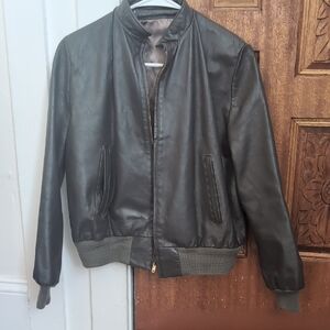 Women's Gray Leather Jacket